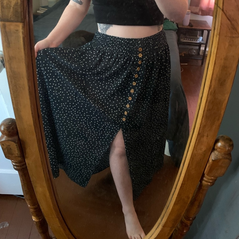 Emerald Green Polka Dot Skirt